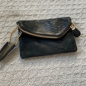 Henri bender snakeskin clutch